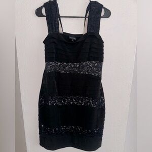 Enfocus Studio Black Lace Cocktail Dress